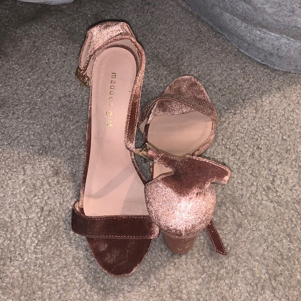 Pink suede madden girl heels